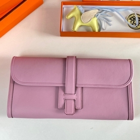 First-class Quality Hermes Jige Elan 29 Clutch Bag In Mauve Sylvestre Swift Calfskin HMS0H9GOV8C