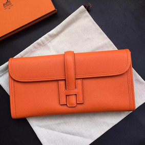 Imitation Hermes Jige Elan 29 Clutch Bag In Orange Epsom Calfskin HMS53RZ4N03