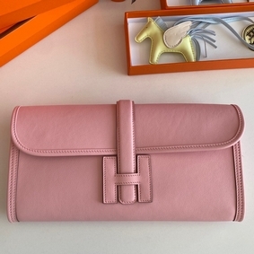 Hermes Jige Elan 29 Clutch Bag In Pink Swift Calfskin Top Replica HMS4F66B8W3