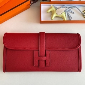 Knockoff Hermes Jige Elan 29 Clutch Bag In Red Epsom Leather HMS12KIRMM3