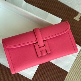 Hermes Jige Elan 29 Clutch Bag In Rose Lipstick Epsom Leather HMS5QSS86J1