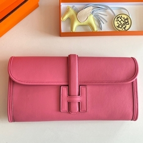 Hermes Jige Elan 29 Clutch Bag In Rose Lipstick Swift Calfskin HMS454X1LO4