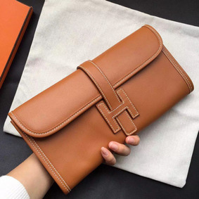 High Quality Hermes Jige Elan 29 Clutch In Gold Swift Calfskin HMSPF5MVJPH