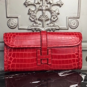 Hermes Jige Elan 29 Clutch In Red Crocodile Leather HMS7RD0YNMK