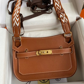 AAA Hermes Jypsiere Mini Handmade Bag In Gold Evercolor Calfskin HMSGQ5942F6