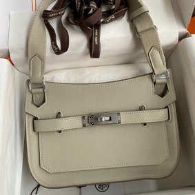 Hermes Jypsiere Mini Handmade Bag In Grey Swift Calfskin Top Replica HMSWT4R3W6B