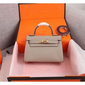 Hermes Kelly 20cm Tote Bag Original Epsom Leather KL20 Gray HMS54L17PFP