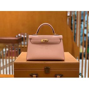 Hermes Kelly 22cm 25cm Tote Original Epsom Leather Bag KL22 KL25 Nude Pink Replica HMSZ0RWV07H