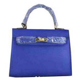 Hermes Kelly 22cm Tote Bag Calfskin Leather Blue Replica HMS8640AM5R
