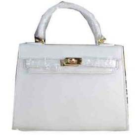 Knockoff Hermes Kelly 22cm Tote Bag Calfskin Leather White HMSPDGR95YO