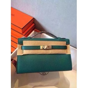 Hermes Kelly 22cm Tote Bag Original Leather KL22 Dark Green HMS111BGUWD