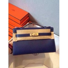 Copy Hermes Kelly 22cm Tote Bag Original Leather KL22 Royal HMS06ZBSVEM