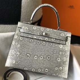 Cheap Hermes Kelly 25cm Handmade Bag In Ombre Embossed Natural Lizard HMSN6ZAZ4RX