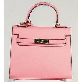 Fake Hermes Kelly 25cm Tote Bag Togo Leather K2138 Pink HMSWII66Z4D