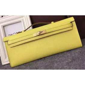 Hermes Kelly 31cm Clutch Epsom Leather KL31 Yellow 1:1 Replica HMSQ91BR0QK