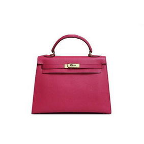 Hermes Kelly 32cm Shoulder Bag Peach Saffiano Leather K32 Gold Replica HMSZ0679GB0