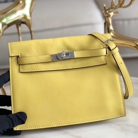 Hermes Kelly Danse Handmade Bag In Jaune Swift Leather HMSXQFS7IW9