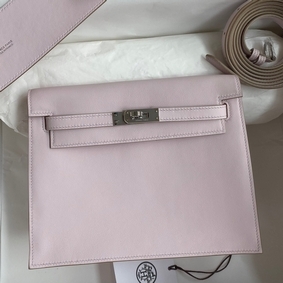 Hermes Kelly Danse II Bag In Mauve Pale Evercolor Calfskin 1:1 Replica HMSBII8V039