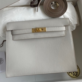 Imitation Hermes Kelly Danse II Bag In Pearl Grey Evercolor Calfskin HMS2J190Q3L