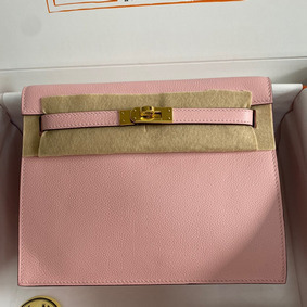 Hermes Kelly Danse II Bag In Rose Sakura Evercolor Calfskin HMSPG20P1IW