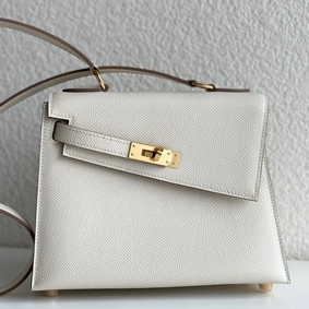 Cheap Hermes Kelly En Desordre 20 Handmade Bag In Craie Epsom Calfskin HMS7ZMH6625