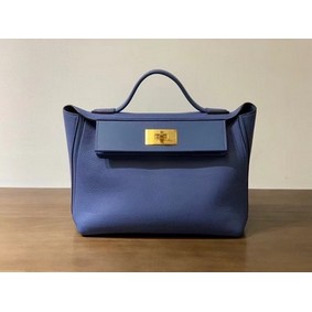 Best Quality Hermes Kelly Original togo Leather Tote Bag H2424 Electro optic blue HMSZ4I4RS0U