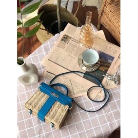 Hermes kelly picnic bag 9810 blue Replica HMSSI6R116D