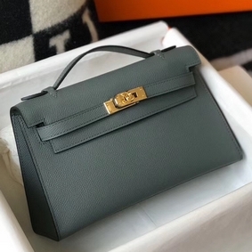 Imitation Hermes Kelly Pochette Bag In Vert Amande Epsom Leather HMS5LH75ODX