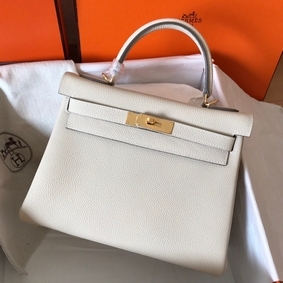 Hermes Kelly Retourne 28 Handmade Bag In Craie Clemence Leather Top Replica HMSY9C12TNQ