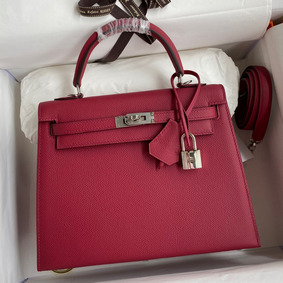 Fake Hermes Kelly Sellier 28 Handmade Bag In Ruby Epsom Calfskin HMSSH926IZO