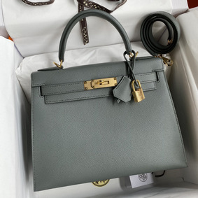 High Quality Hermes Kelly Sellier 28 Handmade Bag In Vert Amande Epsom Calfskin HMSF1O8SZEJ