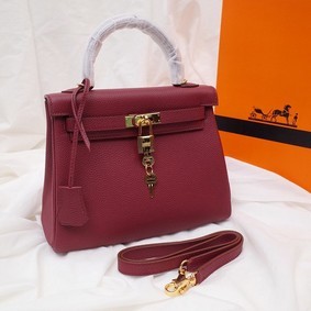 Copy Hermes Kelly Shoulder Bag Original TOGO Leather KY3255 claret HMSZYC47FWE
