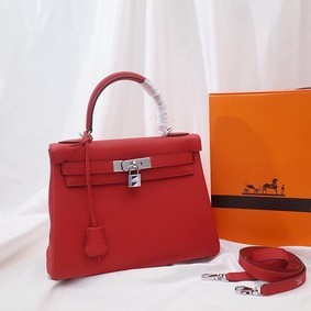 Hermes Kelly Shoulder Bag Original TOGO Leather KY3255 red Replica HMSH6FU1S38
