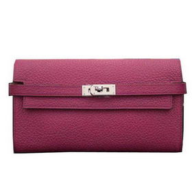 High Quality Hermes Kelly Wallet Togo Leather Bi-Fold Purse HA708W Peach HMSXS8KJ65E