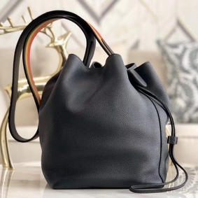 AAA Hermes Licol 17cm Bag In Black Evercolor Calfskin HMSCHKIN2H1