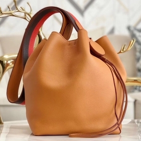 Hermes Licol 17cm Bag In Tan Evercolor Calfskin 1:1 Replica HMS875O9LX0