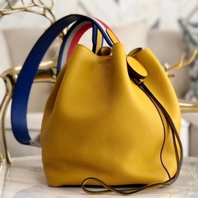 Imitation Hermes Licol 17cm Bag In Yellow Evercolor Calfskin HMS4T5TC93U