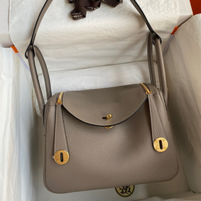 New Hermes Lindy 26 Handmade Bag In Gris Asphalt Clemence Leather HMS5107873S