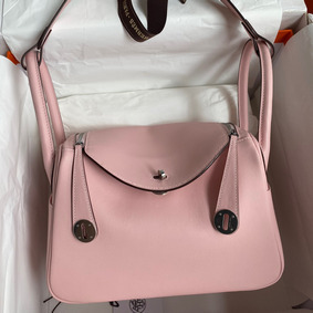 Fake Hermes Lindy 26 Handmade Bag In Rose Sakura Swift Calfskin HMS5PW3D2RX