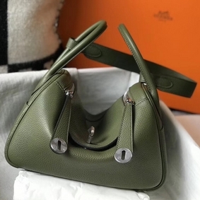 Fake Hermes Lindy 26cm Bag In Canopee Clemence Leather PHW HMS8FU6495L