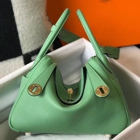Hermes Lindy 26cm Bag In Vert Criquet Clemence Leather GHW Replica HMS4H06GR8B