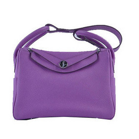 Cheap Hermes Lindy 30CM Grainy Leather Shoulder Bag H6207 Purple HMSCQH9C26Y