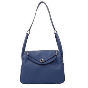 Replica Hermes Lindy 30CM Havanne Shoulder Bag RoyalBlue HMS912X14R1