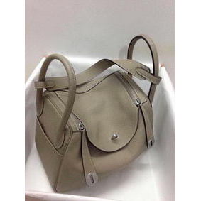 Hermes Lindy 30CM Original Leather Shoulder Bag HLD30 Khaki Top Replica HMS3Y14X98K