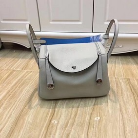 Hermes Lindy 30CM Original Leather Shoulder Bag LD30 Grey&Blue Top Replica HMSZ36R6TK0