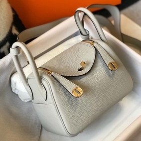Top Replica Hermes Lindy Mini Bag In Pearl Grey Clemence Leather GHW HMS9BFVJ5IQ