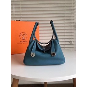 Hermes Lindy Original Togo Leather Bag 5086 Dark Blue HMSA2U808I8