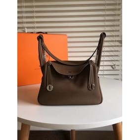 Hermes Lindy Original Togo Leather Bag 5086 Dark Grey 1:1 Replica HMS1CNC17IK