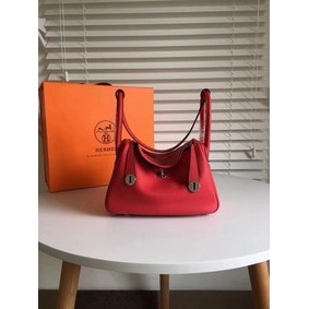Hermes Lindy Original Togo Leather Bag 5086 Red 1:1 Replica HMS3PL16S56