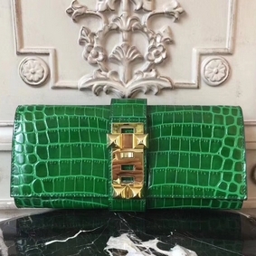 Fake Hermes Medor Clutch Bag In Bamboo Crocodile Leather HMSJU0GKOJ5